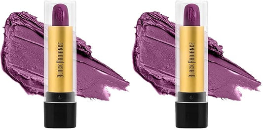 Black Radiance Perfect Tone Lipstick Lip Color, Plum Orchid, 0.13 Oz (Pack of 2)