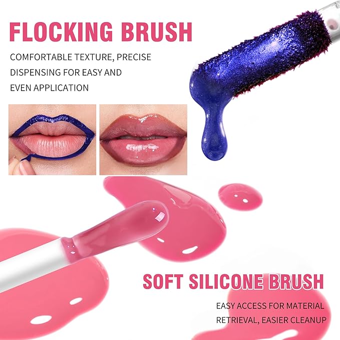 Double-Ended Peel-Off Lip Liner & Gloss Tint – Long-Lasting Hydrating Lip Color, Smudge-Proof & Kiss-Proof Gloss Duo for Plump Shiny Lips (04 Mocha Glow)