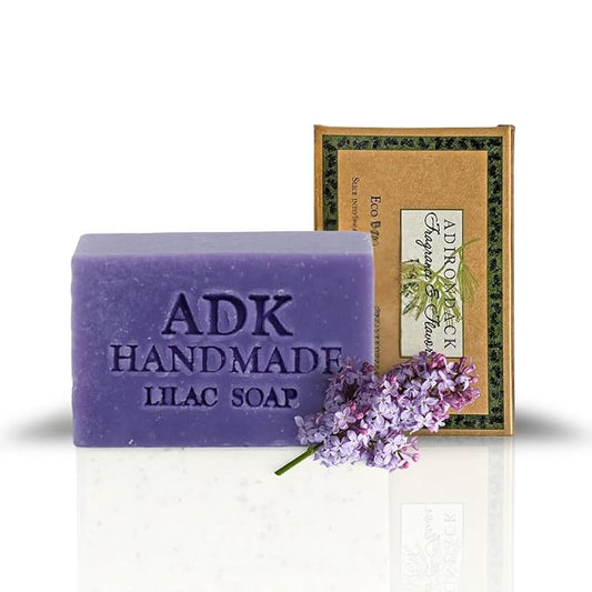 Adirondack Fragrance & Flavor Farm ADK Natural Lilac Soap Bar 16 oz., Handmade Vegan Olive Oil Body Soap for Dry and Sensitive Skin, Moisturising for Men, Women & Babies, Produced in the USA