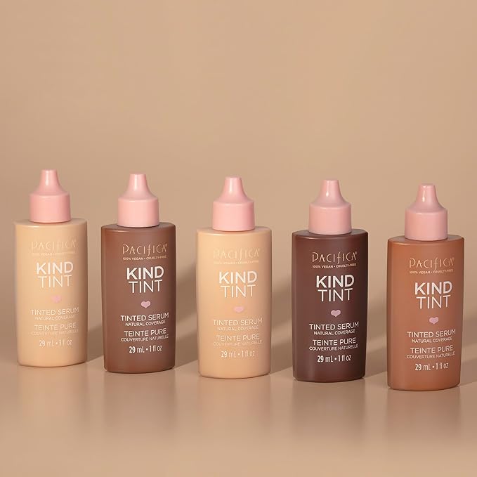 Pacifica Tinted Moisturizer – Kind Tint Serum, Lightweight Hydrating Foundation with Vegan Collagen & Hyaluronic Acid for Dewy Glow, Buildable Coverage, Vegan, 1 fl oz (Shade 06)