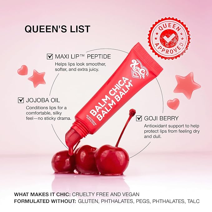 KimChiChic Beauty Balm Chica Balm Balm, Glossy Tinted Flavored Lip Balm, Hydrating Vegan Lip Gloss, Cruelty-Free, Paraben-Free Treatment for Soft, Smooth Lips, 0.8 fl. oz, 02-Vanilla Bean