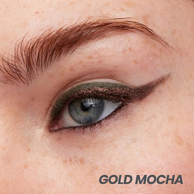Wonderskin Eyeliner Pencil, 1440 Longwear Brown Glitter Eyeliner Pencil - Waterproof, Sharpenable & Smudge Proof (Gold Mocha)