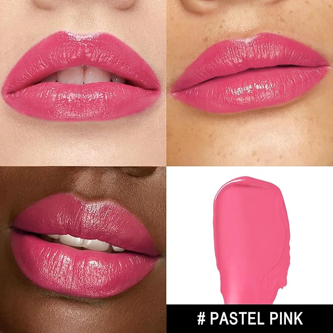 MAKI YIKA 3Pc Moisture Lipsticks for Women Nude Pink Hot Pink Lipstick Hydrate Tinted Lip Balm for Dry Cracked Lips Glossy Lip Color, MA55/62/56
