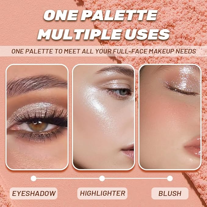 7Colors Eyeshadow Makeup Palette,Nude Pink Brown Natural Neutral Eye Shadow Palettes for Older Women,Long Lasting Naturing-Looking,Lightweight,Eye Makeup Kit Travel Size,Vegan
