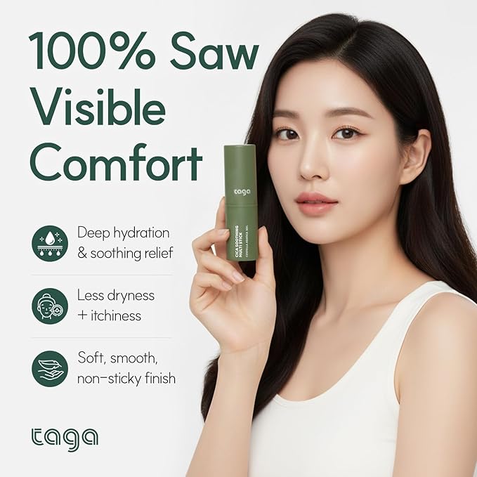 TAGA Cica Soothing Multi Stick 9g - 10% Centella Asiatica & Vitamin K Cooling Balm for Itchy, Red, or Sensitive Skin | Instant Calming & Hydrating Stick for Body | Vegan, Portable, Non-Sticky Relief