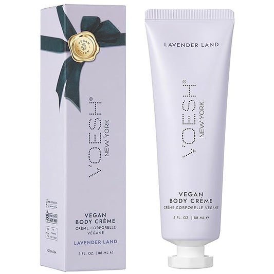 VOESH Vegan Body Creme - Skin Moisturing Cream, K-Beauty Korean Skincare, Lavender Land - 3oz