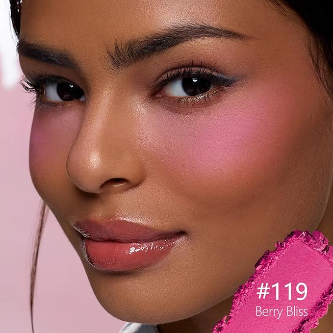 Versatile Blush Duo for Cheeks, Eyes & Lips – Cream & Powder Blush Set, Highly Pigmented, Long-Lasting, Blendable, Valentine’s Day Gift (2-Pack, Berry Bliss)
