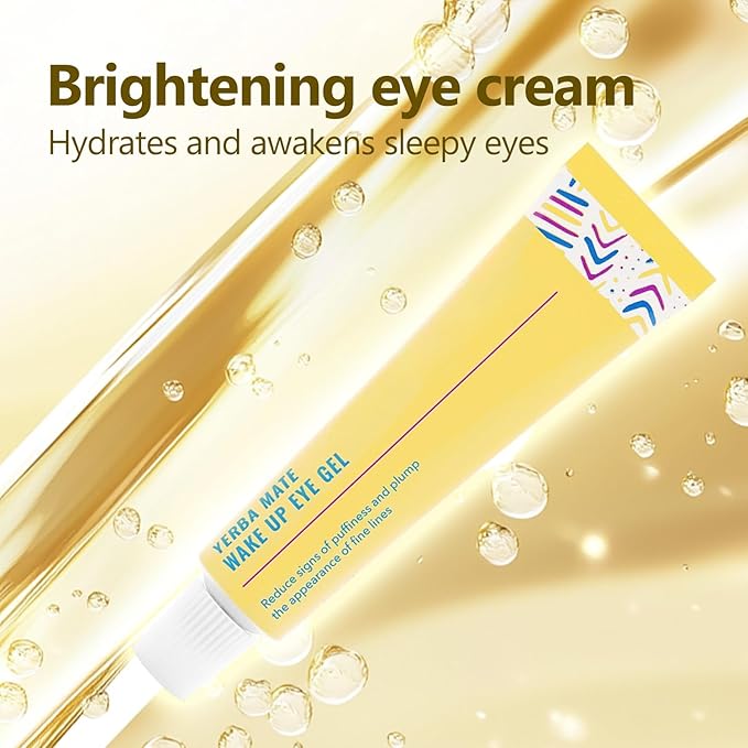 Wake up Eye Gel,Brightening Caffeine Eye Cream for Dark Circles to Hydrate, Minimize Puffiness,0.5 Fl Oz