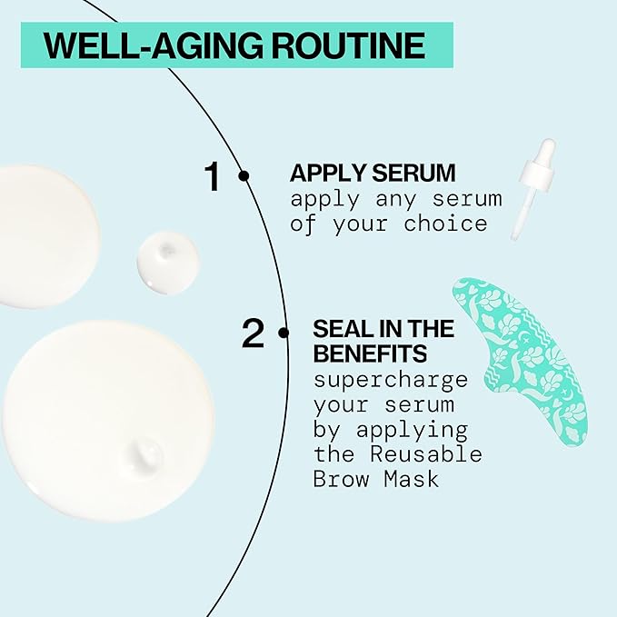 Pacifica Reusable Brow Mask – 100% Silicone Forehead Wrinkle Patch for Brow Lift, Reusable Anti-Wrinkle Pad Smooths Frown Lines, Vegan, Fragrance-Free, Vegan & Cruelty-Free, 1 Piece
