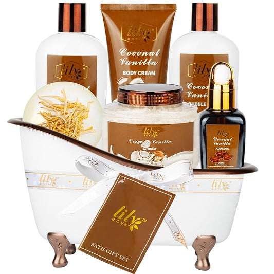 Mothers Day Gifts for Women - 7-Piece Nourishing Bath & Body Gift Set, Bath Collection | Valentines Day Gifts for Mom, Fathers Day, Birthday, Self Care Kit, Christmas Gift, All Occasion Gift