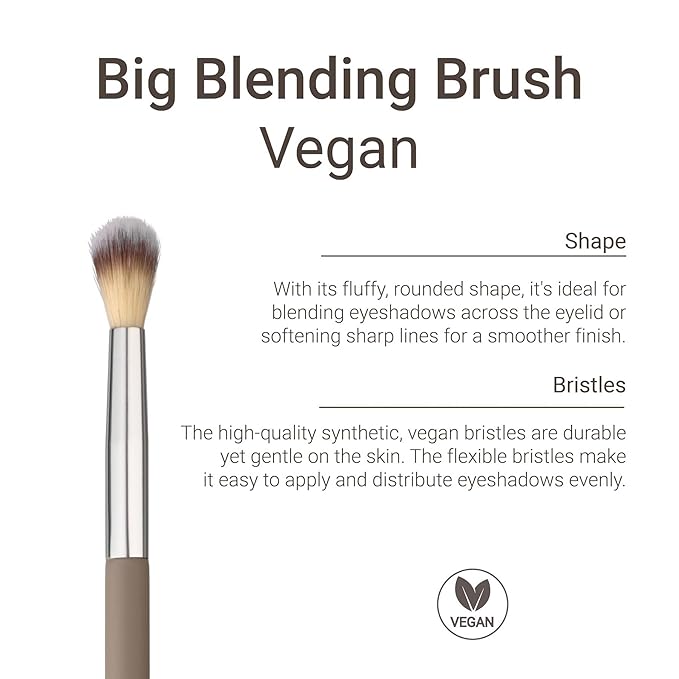 Sandstone Scandinavia Eyeshadow Blending Brush – Soft, Fluffy Makeup Brush for Seamless Color Blending – Vegan & Cruelty-Free