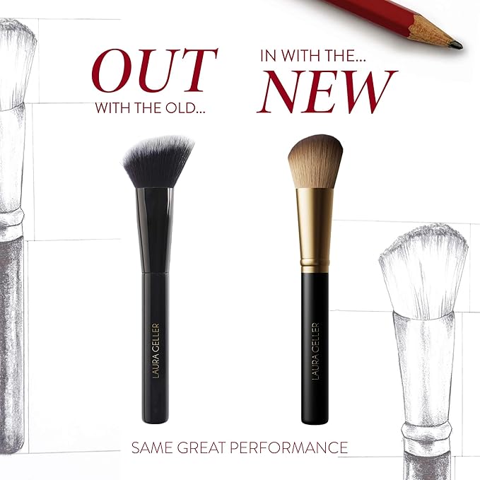 LAURA GELLER Baked Blush-n-Brighten in Summer Orchid + Angled Brush – Ultra-Soft Vegan Bristles