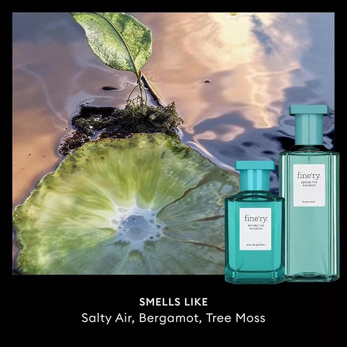 Fine'ry Sea Salt & Bergamot Hair + Body Mist Spray Fragrance for Women & Men - Long-Lasting Unisex Perfume Spray - Woody, Fresh, Clean Scent - Salty Air, Bergamot, Tree Moss, Vegan (5 Fl Oz)