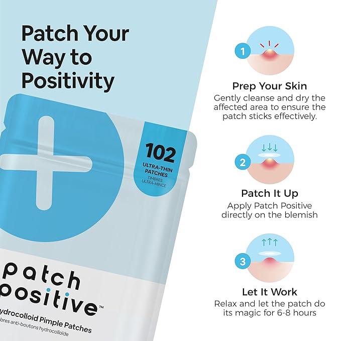 Pimple Patches (102 Count) – Ultra-Thin Hydrocolloid Acne Patches for Face & Skin, Invisible Zit Stickers for Blemishes & Breakouts, Spot Treatment Dots, Vegan & Cruelty-Free Skincare