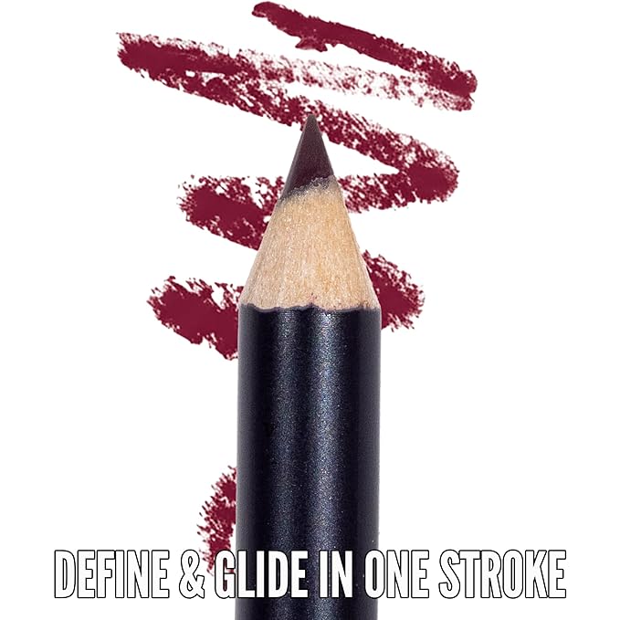Mynena Maroon Creamy Matte Waterproof Lip Liner | Long Lasting Transfer-Proof | Sharpenable | Blendable Pencil for Defined Lips
