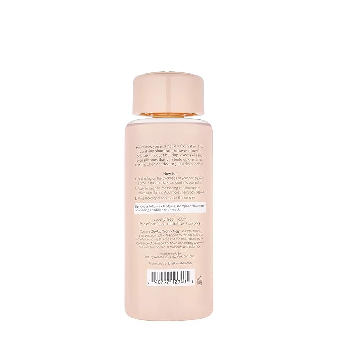 Kristin Ess Deep Clean Clarifying Shampoo for Oily Hair & Build Up | Detox Purifying + Cleansing Oily Hair Treatment - Sulfate Free + Vegan - Product for Thick, Curly + Color Treated Hair