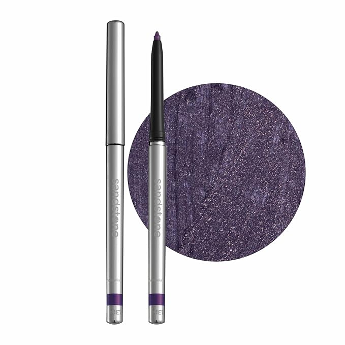 Sandstone Scandinavia Hypoallergenic Waterproof Metallic Eyeliner Pencil – Purple – Fragrance-Free, Vegan – Smudge-Proof Eye Liner for Sensitive Eyes