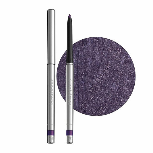 Sandstone Scandinavia Hypoallergenic Waterproof Metallic Eyeliner Pencil – Purple – Fragrance-Free, Vegan – Smudge-Proof Eye Liner for Sensitive Eyes