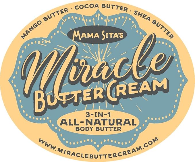 Miracle Butter Cream - 16 oz. Skin/Hair Moisturizer, Quick Absorbing, Raw Vegan, Cold Pressed, Comes in 16 Scents, For Dry Skin and Eczema, Anti-Aging Formula
