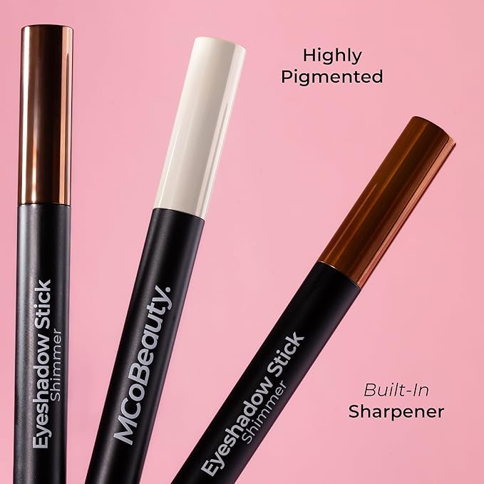 MCoBeauty Eyeshadow Stick - Deep Cocoa - Creamy Matte Eye Crayon with Built-In Sharpener - Multi-Use Cream Eye Shadow Stick & Eyeliner, Highly Pigmented Blendable Vegan Eye Makeup