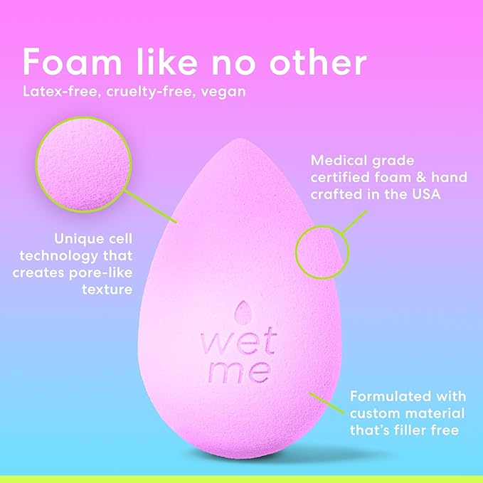 Beautyblender® | Wave Beauty Blender Makeup Sponge, Super-Soft Foam Easily Blends Foundations, Powders & Creams, Made in USA, Reusable, Washable, Streak Free Application, Vegan, Cruelty Free