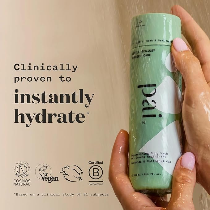 PAI SKINCARE - Gentle Genius Barrier Care Replenishing Body Wash | Natural, Vegan, Cruelty Free, Sensative Skin (8.4 fl oz | 250 ml)