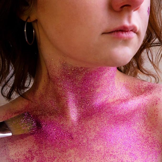 Hemway Biodegradable Glitter Eco Friendly - 100g/3.5oz Bio Cosmetic Safe Sparkle Vegan for Face Eyeshadow Body Hair Festival Makeup Craft - Super Chunky (1/8" 0.125" 3mm) - Purple Holographic