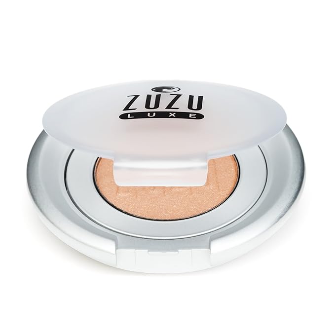 Zuzu Luxe Mineral Eyeshadow (Casino - Soft Peach/Warm Shimmer), Richly pigmented, velvety smooth formula. Natural, Paraben Free, Vegan, Gluten-free, Cruelty-free, Non GMO, 0.07oz