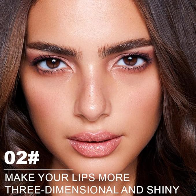 Kaely Glitter Color Changing Lipstick Makeup, Shimmer Metallic Lipsticks for Women, High Pigmented Lip Gloss Long Lasting Waterproof Smudge Proof, Vegan & Cruelty-Free, 02