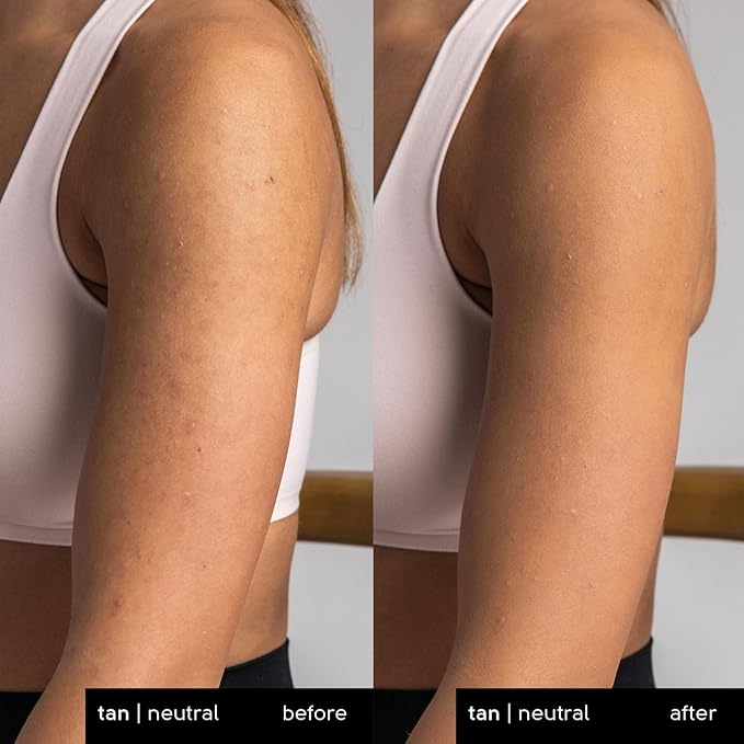 Tinge Body Makeup, Water & Transfer Resistant, Medium Coverage Cream, Lasts Up to 48 Hours, For All Skin Types, Fragrance Free, Vegan, American Made, 3.38 Fl Oz. - Tan Neutral