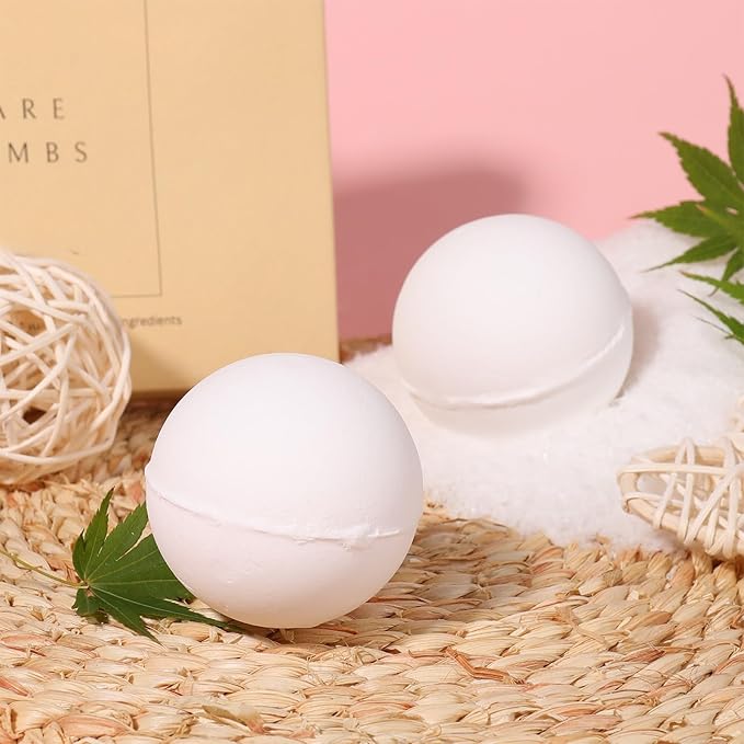 Natural & Organic Bath Bombs with a Variety of Essential Oils, Dye and Paraben Free, Vegan, at Home Spa, Extra Large, Set of 6