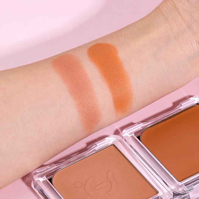 2-Pack Cream + Powder Blush Duo – Honey Clay | For Medium to Tan Skin Tones, Same-Shade Warm Brown, Lasting, Buildable, Vibrant & Natural-Looking Cheek Color | Dewy Cream + Soft-Matte Powder Finish