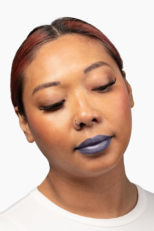 Aromi Violet Plum Metallic Liquid Lipstick | Dark Purple Lip Color with a Shimmery Finish, Vegan, Cruelty-free, Long-Lasting and Smudge Proof Lipstick (Silver Plum) | Long-lasting, Shimmery, Plum Lip Color, Metallic Finish, Waterproof, Long wear lipstick