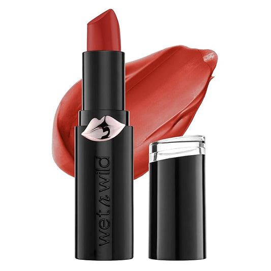 wet n wild Mega Last Matte Lip Color, Semi Matte Hyaluronic Acid Infused, Long Lasting Full Coverage for a Nourishing Pout, Cruelty-Free & Vegan - Red Velvet