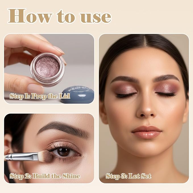 Wink Perfect Jelly Cream Eyeshadow – High-Shine Shimmer, Buildable & Long-Lasting, Lightweight Cream-to-Powder Eye Shadow, Vegan & Cruelty-Free (04 Moonlight Mauve, 0.18 oz / 5.1 g(PACK OF 1))