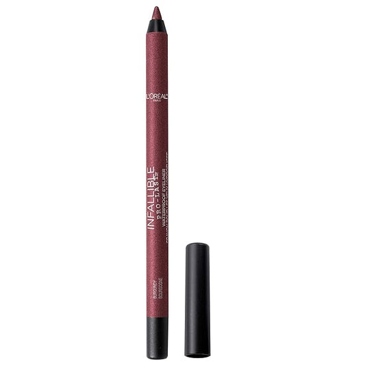 L'Oreal Paris Makeup Infallible Pro-Last Pencil Eyeliner, Waterproof and Smudge-Resistant, Glides on Easily to Create any Look, Burgundy, 0.042 oz.