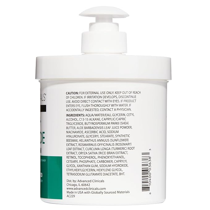 Advanced Clinicals Retinol Body Lotion, Firming & Anti-Aging Moisturizer for Crepey Skin, 15 Oz Retinol Face & Body Cream