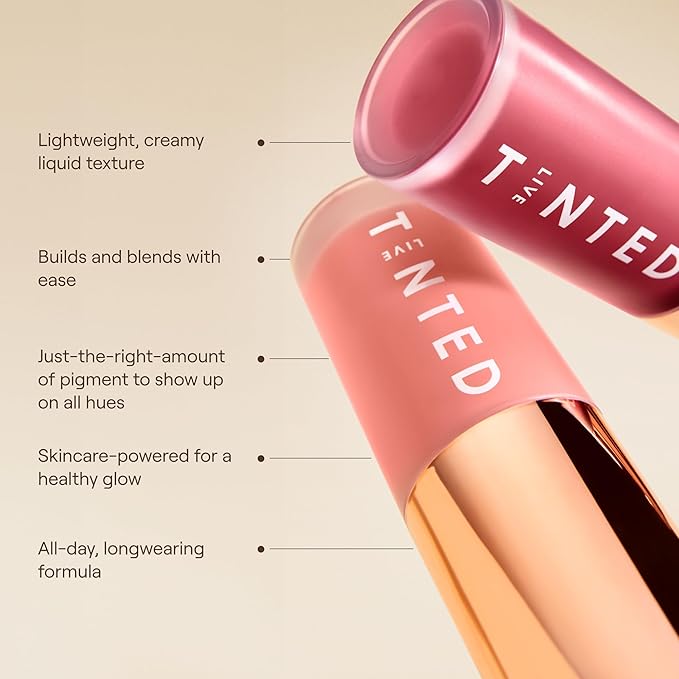 Live Tinted Blush Crush - Creamy Liquid Blush for All Skin Tones, Skincare-Powered With Peony Extract, Aai Fruit Oil, and Vitamin C Infused, 1 oz - Emotionally Unavailable- Dusty Rose