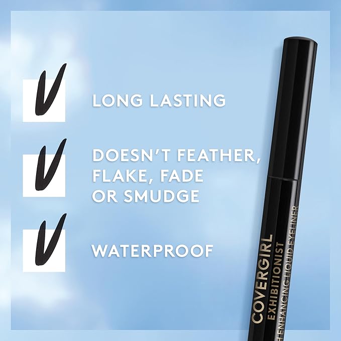 COVERGIRL Exhibitionist Lash Enhancing Liquid Eyeliner, Matte Black