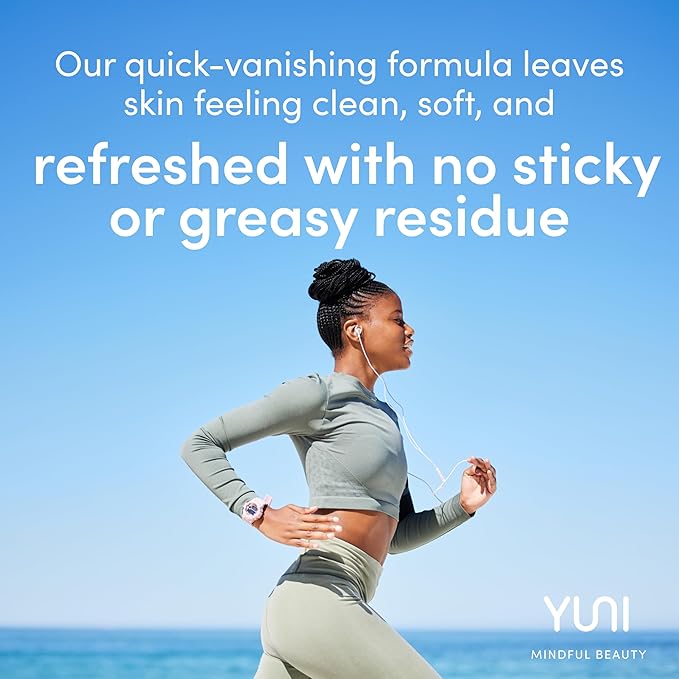 YUNI Beauty Waterless Body Wash (4 oz) - Rinse-Free Foaming Bath and Clean Body Wash Solution Instantly Remove Sweat, Dirt, Odor, Travel, Camping and Backpacking Essentials, Paraben-Free, Vegan