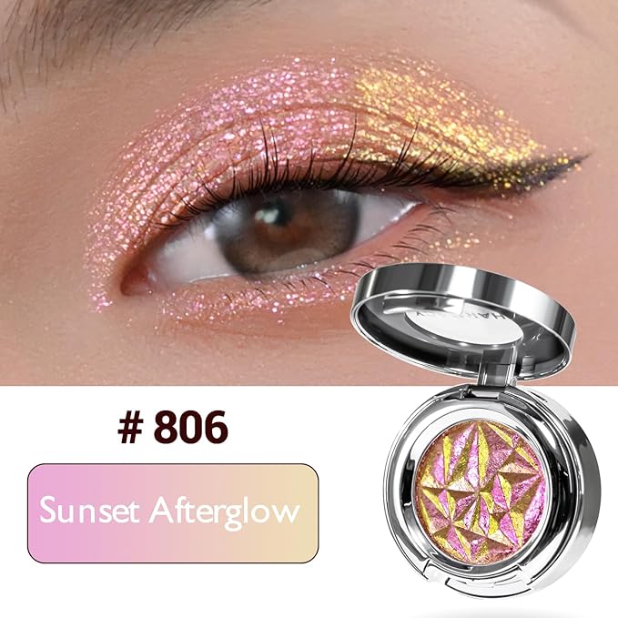CHARMACY Duochrome Eyeshadow, Insane Shifters Chameleon Eyeshadow, Creates High-Impact, Metallic Eye Looks, 100% Vegan and Cruelty Free (Chameleon-#806, 0.06 Ounce (Pack of 1))