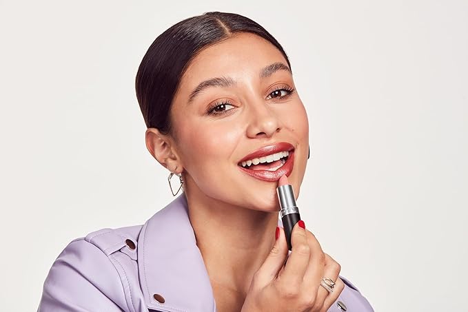 Rimmel Lasting Finish Lipstick | Up to 8 Hours of Intense Lip Color with Color Protect Technology and Exclusive Black Diamond Complex | 0.14 fl oz (Pack of 1) | 002 Candy