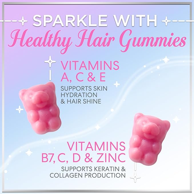 Hair Vitamins Gummies for Hair Growth - Best Multivitamin Supplement for Hair, Skin & Nails with 5000 mcg Biotin per Serving - Supports Thicker, Stronger Hair Women & Men - Berry Flavor - 120 Gummies