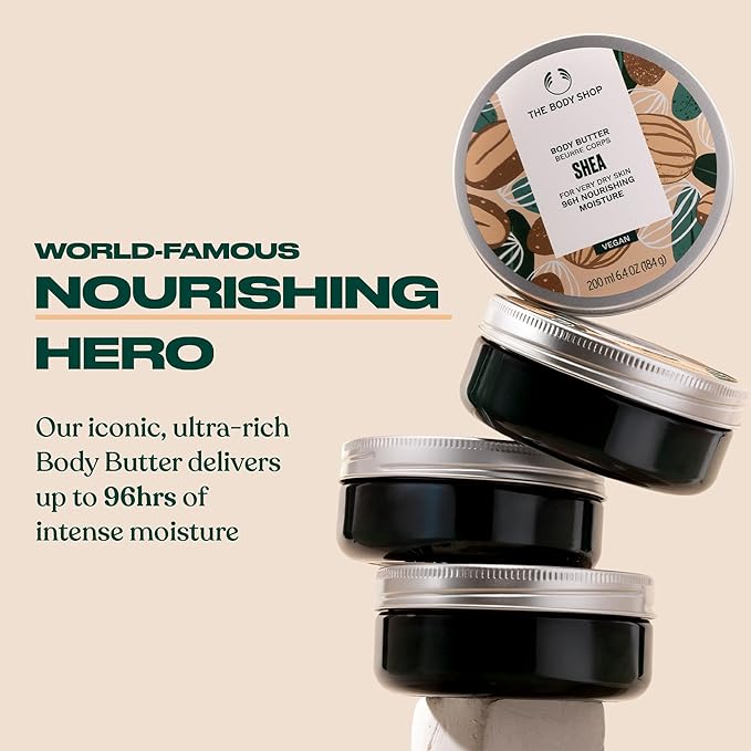 The Body Shop Nourish & Flourish Shea Body Care Gift Set, Vegan, 5-Piece Gift Set