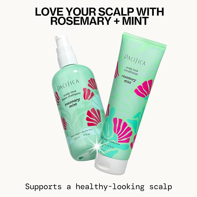 Rosemary Mint Scalp Care Shampoo & Conditioner Set – Clean Vegan Shampoo & Conditioner for Oily Or Flaky Scalp (All Hair Types), A Balanced, Soothed Scalp, No Silicones or Parabens