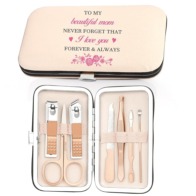 Christmas Gifts for Mom,Mom Christmas Gift Moms Mother Birthday Valentines Day Mothers Day Gift from Daughter Son Stocking Stuffers Nail Clippers Manicure Kit for Women Pedicure Cuticle Trimmer Set