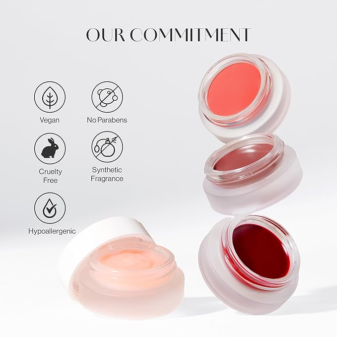 BEIGIC Flush Lip & Cheek Balm - Vegan Buildable & Blendable Multiuse Balm | Natural Flush & Glow | Glowy Blush for Cheeks | Dewy Korean Make Up Cream Blush | 02 Appeal - Mauve Plum, 0.14 fl.oz