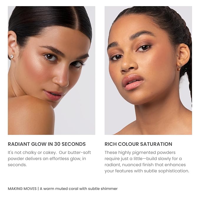 Phase Zero Makeup Powder Blusher | "Making Moves" | 6.8g / 0.24 oz. | Pigmented, Lightweight Powder Blushes for a Radiant, Natural Glow