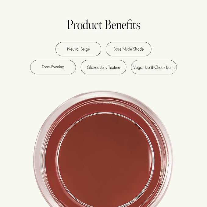 anillO Nude Blur Glow Balm - Hydrating & Moisturizing Lip Balm and Blush for Cheeks with Ceramide Complex, Cacao Butter and Volufiline - Lightweight, Buildable, Vegan Korean Skin Care (5g, 0.18 oz)