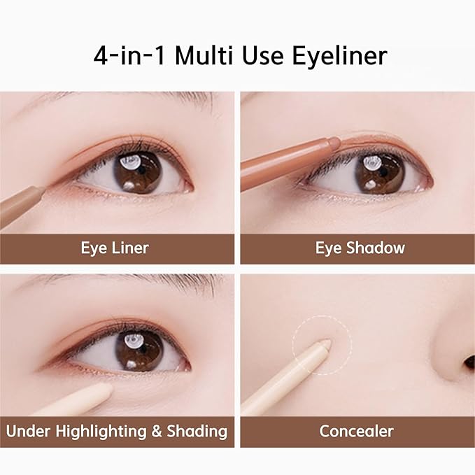 BBIA Last Auto Gel Eyeliner 17 Color – Multi-Use Longwear & Waterproof Mechanical Eye Liner Easy Drawing with Smooth Texture Smudge-Resistant Shadow & Glitter Vegan Korea Eye Makeup (11 LINEN BEIGE)